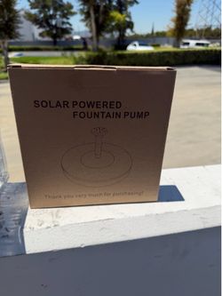 Solar Powered Fountain Pump