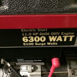 6300 Watt Craftsman Generator ELECTRIC START ONLY USED TWICE