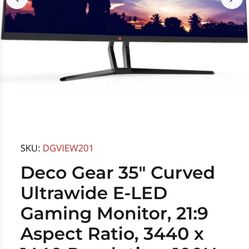 35” Gaming Monitor