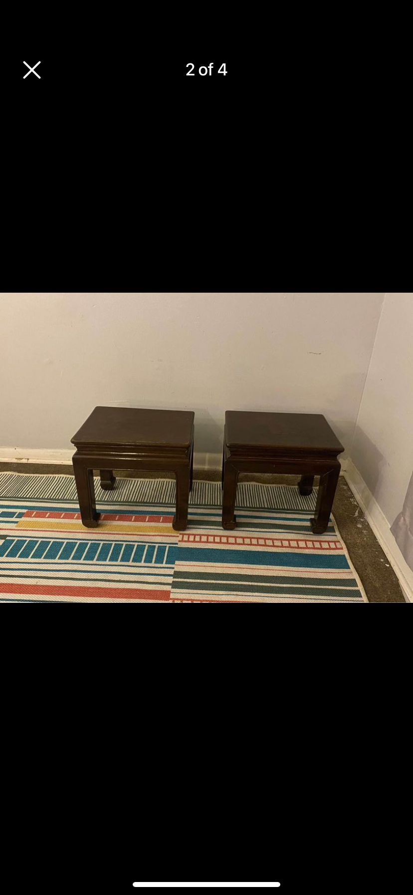 Two Small Chinese Coffee Tables 