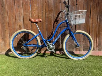 😎 🏝️ 🌴 🚲 🌊 Electra Townie 9 speed. Women’s 26 inch Beach Cruiser. Light Blue with Disc brakes