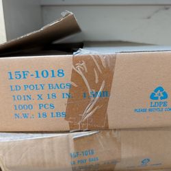 10x18 Inch 1.5 Mil Flat Poly Bag 