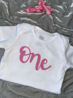 One onesie for first birthday/ cake smash