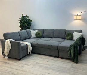 Sleeper Sectional with Reversible Chaise & Storage