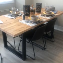 Stained Crafted Dinner Table Seats 6