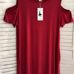 Cold Shoulder Dress, XL