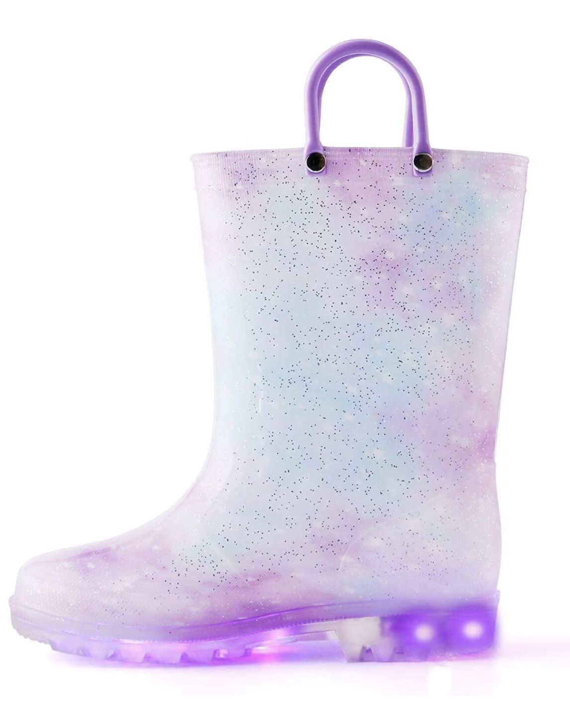 Girl Rain Boots with Light - size13 little kid