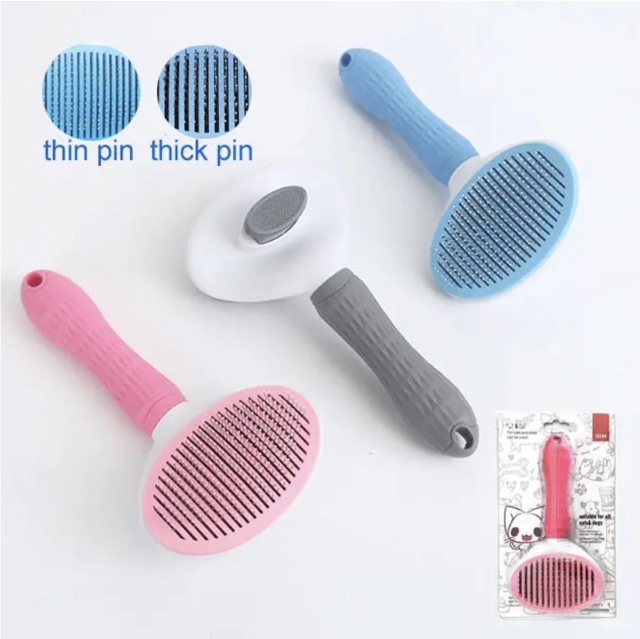 Cat and Dog Hair Brush for Shedding,Brush for Short and Long Haired. BLUE