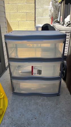 Life Story 3-Drawer Wide Plastic Storage Unit