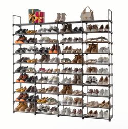 Large 10-Tier Metal Shoe Rack Organizer