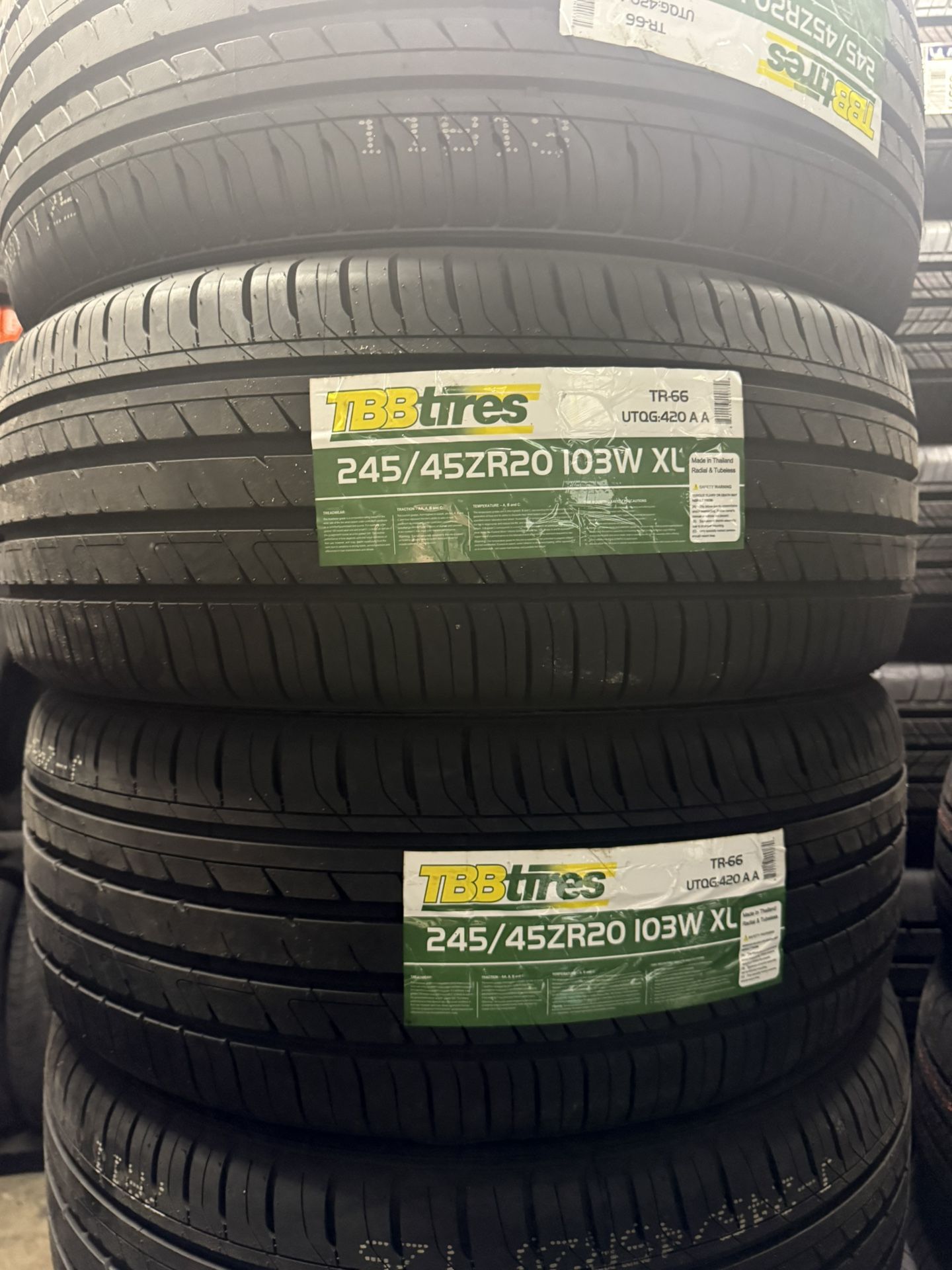 245/45/20 Tbb 4 New Tires Installed And Balanced 40,000 Miles Warranty 