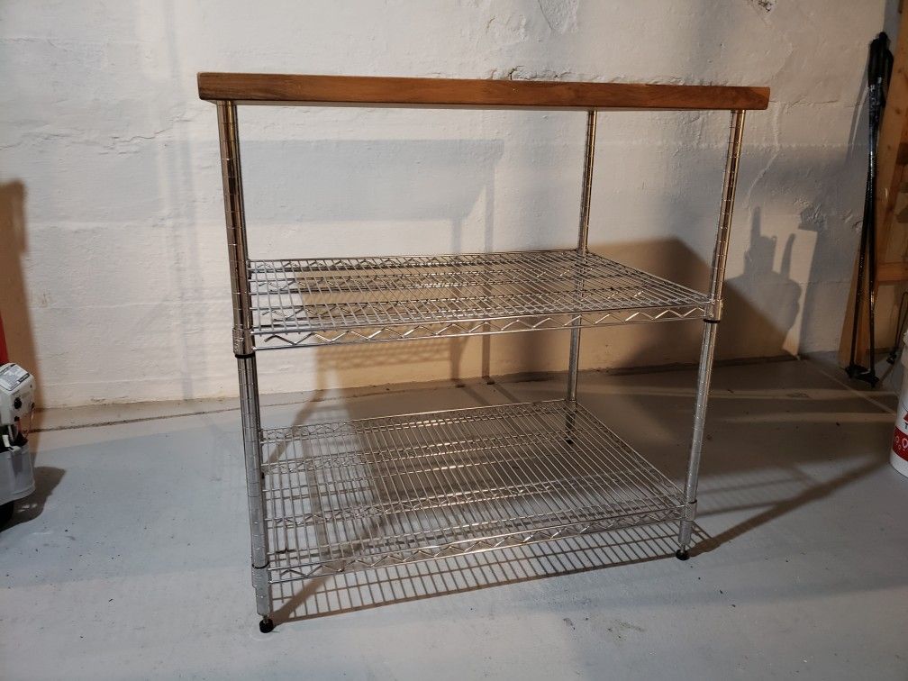 Butcherblock Utility Rack