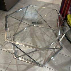 Glass coffee table