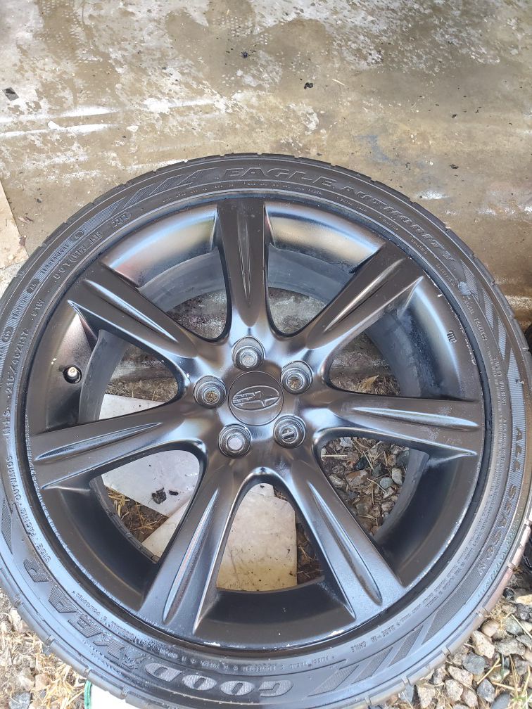 I have 4 black oem rims and tires for sell, The tires have about 75 maybe 80 percent tread life
