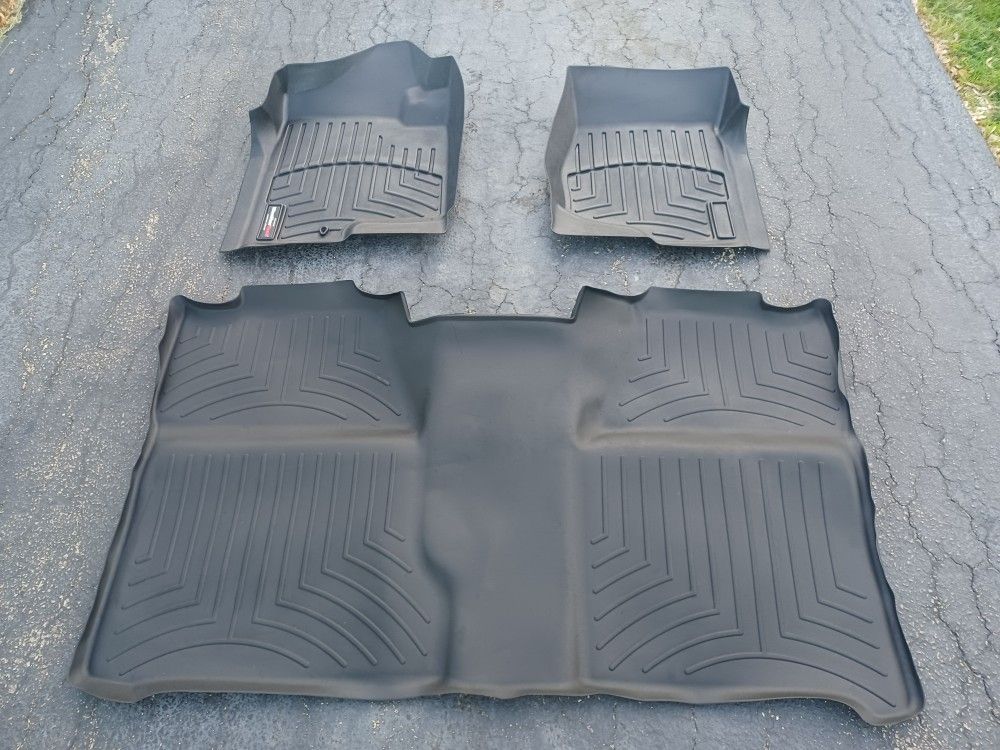 07-13 SILVERADO SIERRA CREW 1(contact info removed) 3500 WEATHERTECH FLOOR LINERS V6 V8 RWD 4X4 GAS DIESEL