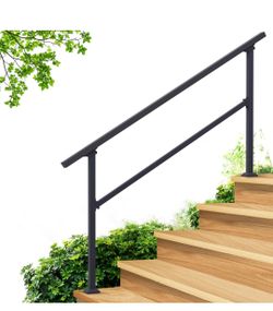 Fence & Rail Hand Rails for Outdoor Steps, 5 Step Handrail & Indoor Stair Railing Kit
