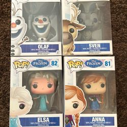 4 Frozen Pop Figures