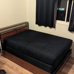 Full-size Bedframe Mattress And Box-Spring 