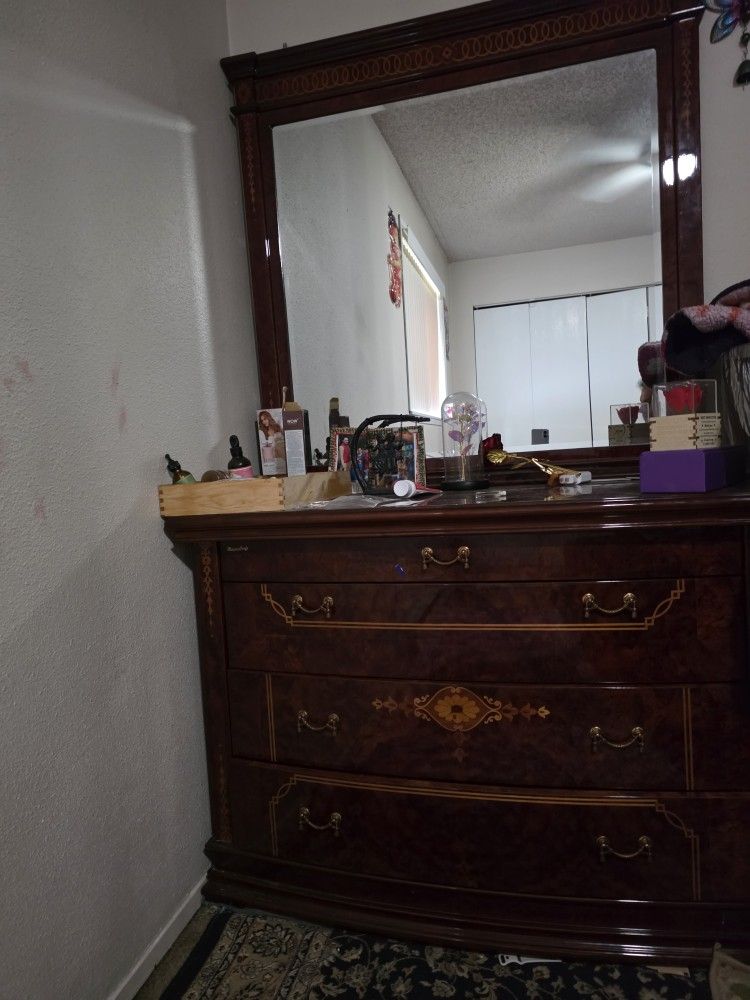 Antique dresser And Mirror