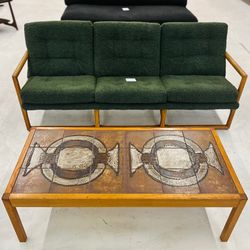 70s Danish Tile + Teak Coffee Table From Poul Hermann Poulsen For Gangsø Møbler