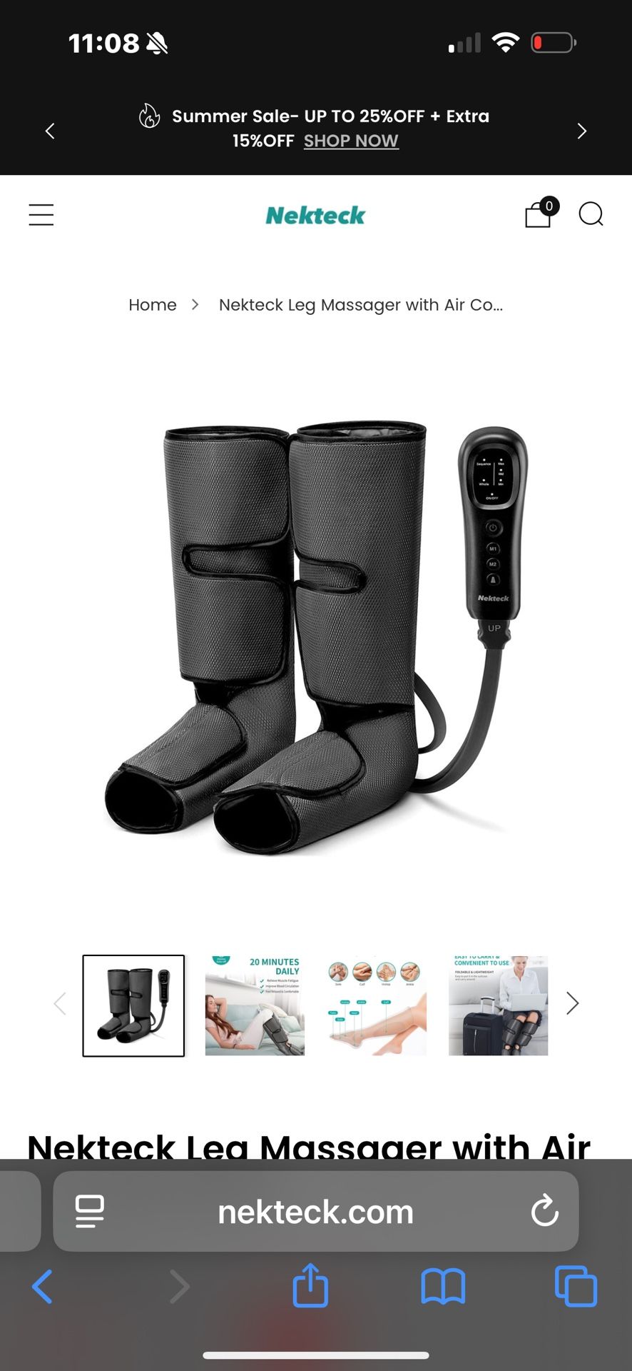 Nekteck Leg Massager with Air Compression