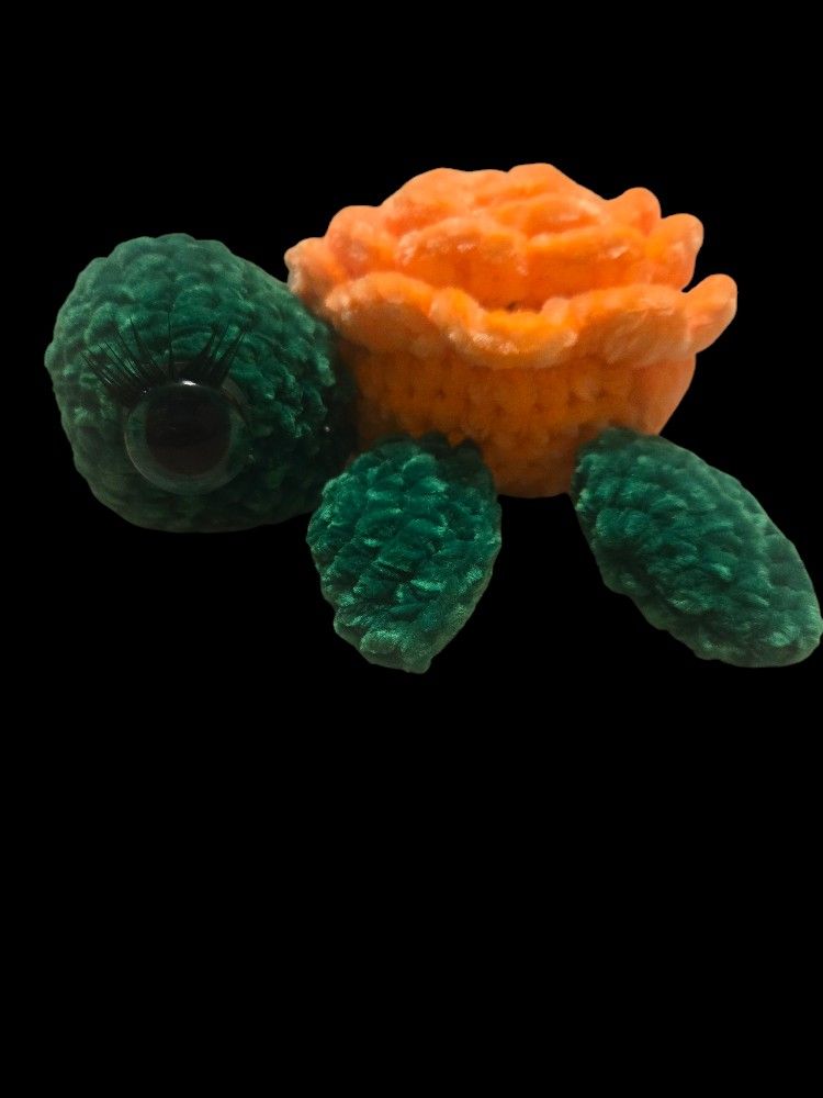 Crochet Rose Turtle