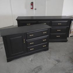 2 Dressers Black And Gold 