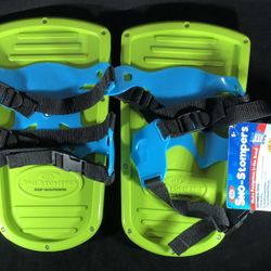 Snow Shoes Green Sno-Stompers Kids Dinosaur Tracks Snow