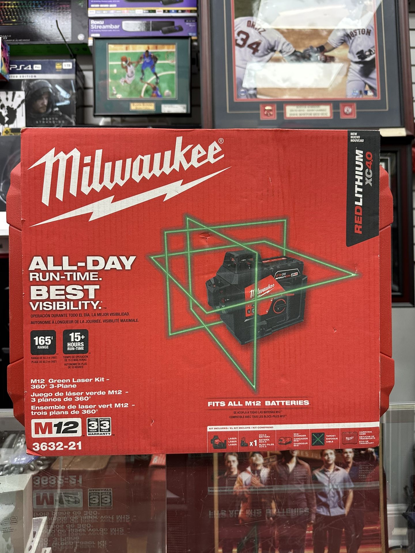 Milwaukee M12 360 3 line Green Laser Level