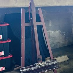 SoHo Urban Artist Wooden A-Frame Lyre Easel Mahogany