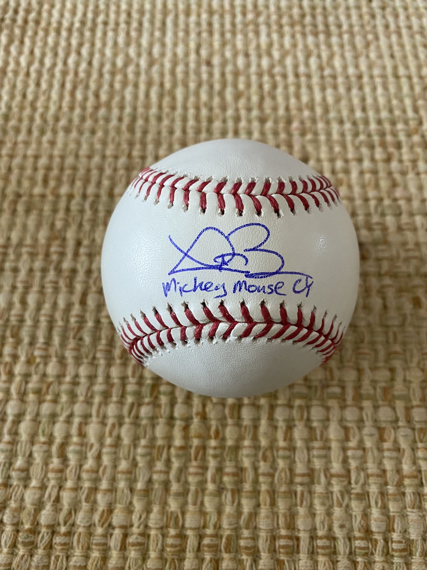Trevor Bauer Signed Autographed Ball “Mickey Mouse Cy”
