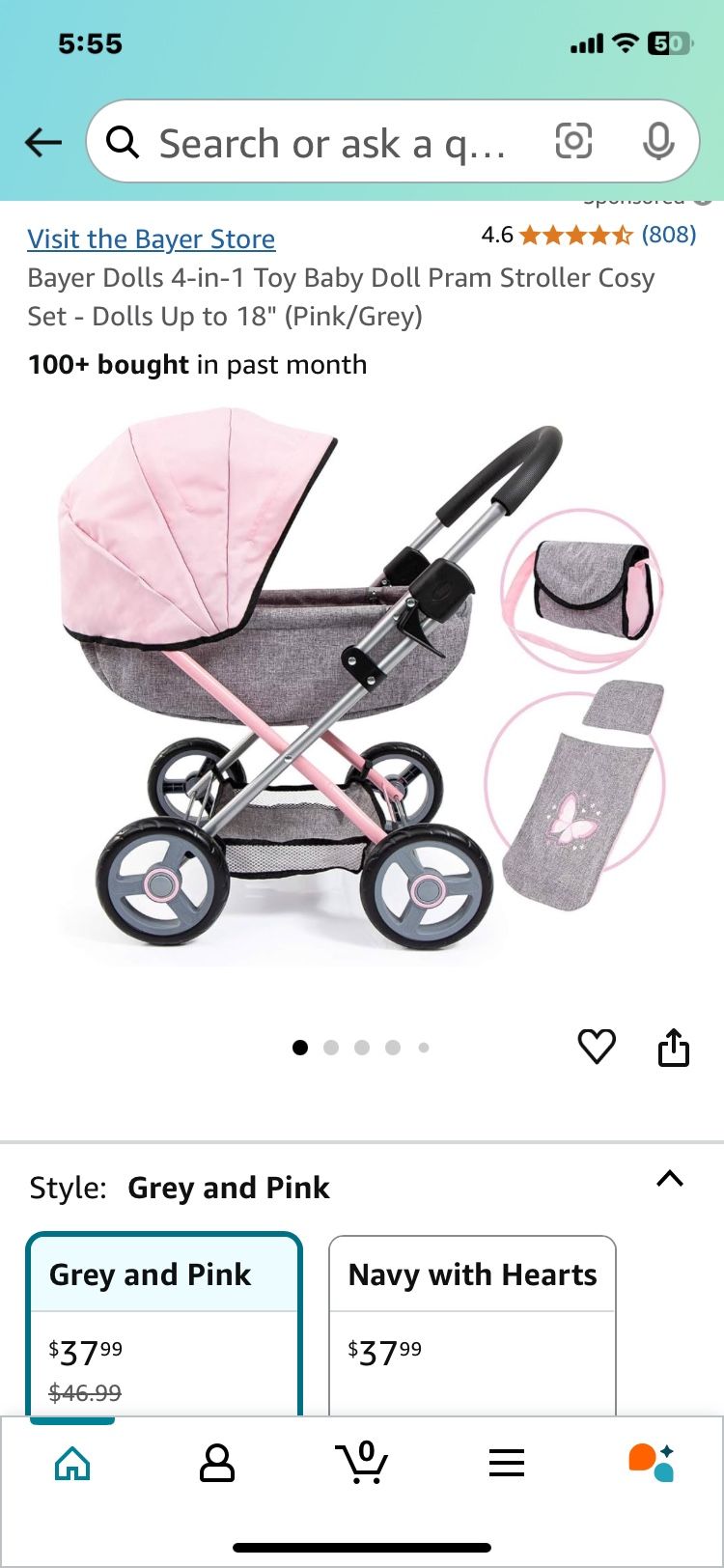 4 In 1 Doll Stroller