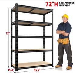 8 Brand New 72” and 60" Heavy Duty Garage Storage Shelves 5-Tier Rack