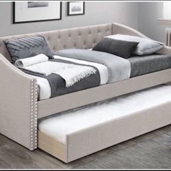 Brand New In Box Day Bed W/ Slats  + Trundle  And 2 Mattresses. Pick Up  In Long Beach