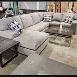 Platinum Huge Contemporary Sofa Sectional💫 Brand New 💥 Couch~ Living Room