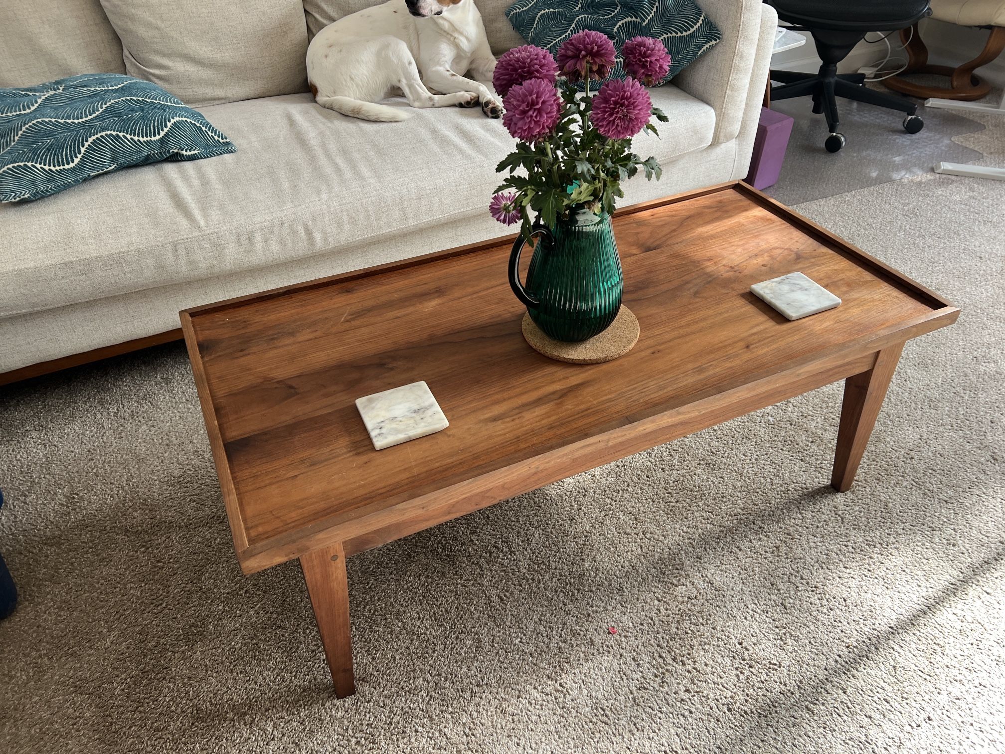 Mid Century Solid Wood Coffee Table