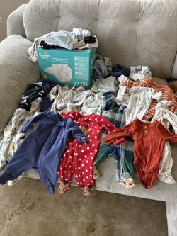 Newborn Lot + Diapers 