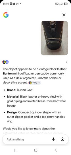 Vintage Burton golf bag