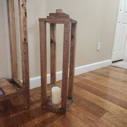  Wood Big Candle Holder 