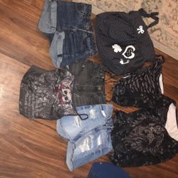 Y2k, Grunge, emo Bag, shirts, shorts separately  