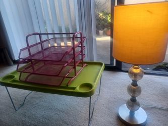 Lamp,  Organizer, Tray Table