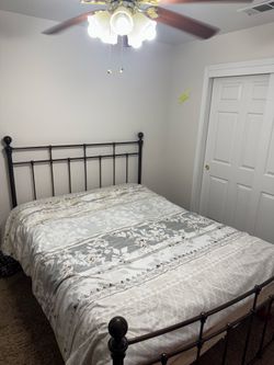 Metal queen bed frame