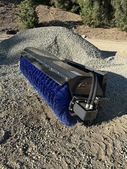 Skid Steer Street Sweeper Angle Broom Attachment 