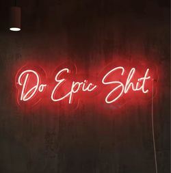 16x6” Neon Sign - Dimmable Buttons, LED Wall