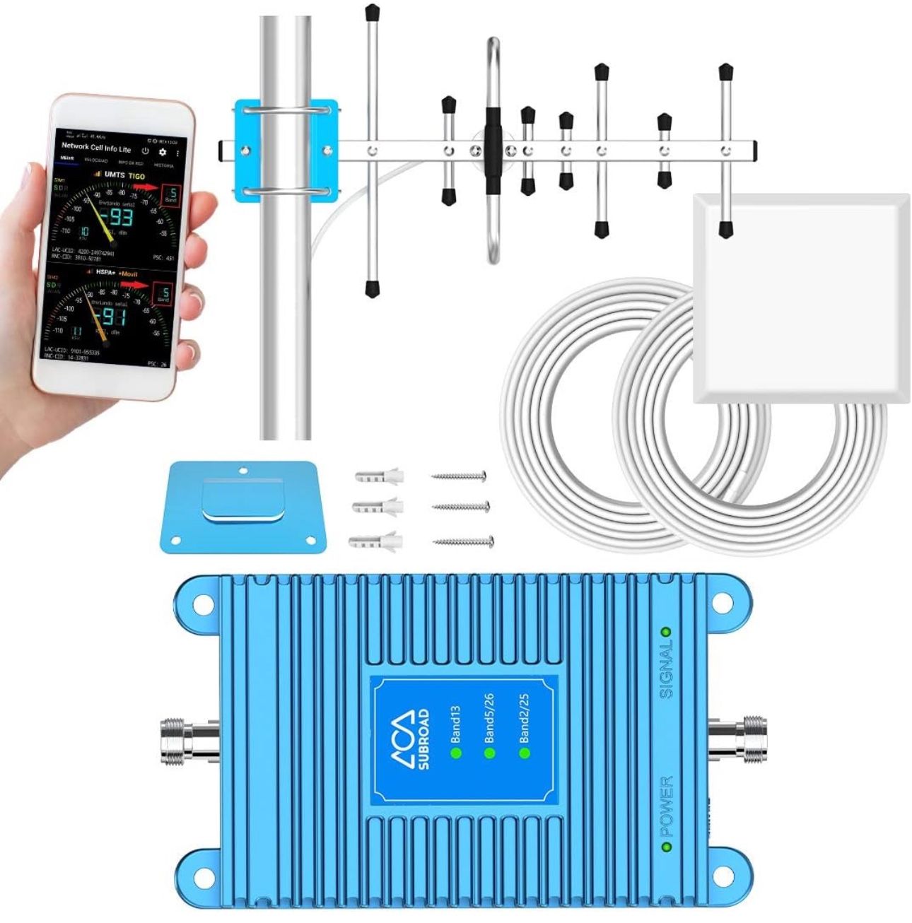 Band 2/5/13/25/26 Cell Phone Signal Booster for Home Subroad