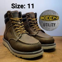 New KEEN Utility Cincinnati 6" Moc Toe Soft Toe Leather Work Boots Botas Size: 11