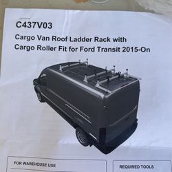 Cargo Van Roof Ladder Ranck With Roller Fit For Transit 2015 -on