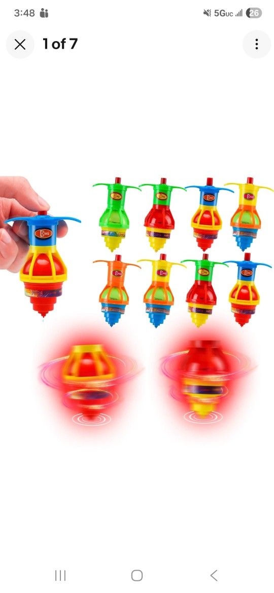 Light Up Spinning Tops for Kids, LED Light Up Flashing Spinning Top