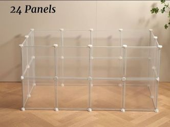 Luriva Transparent Clear Small Animal Playpen, 24 panel