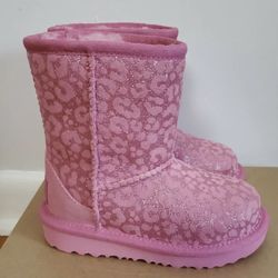 Ugg Toddler Classic Glitter Leopard Print Size:6